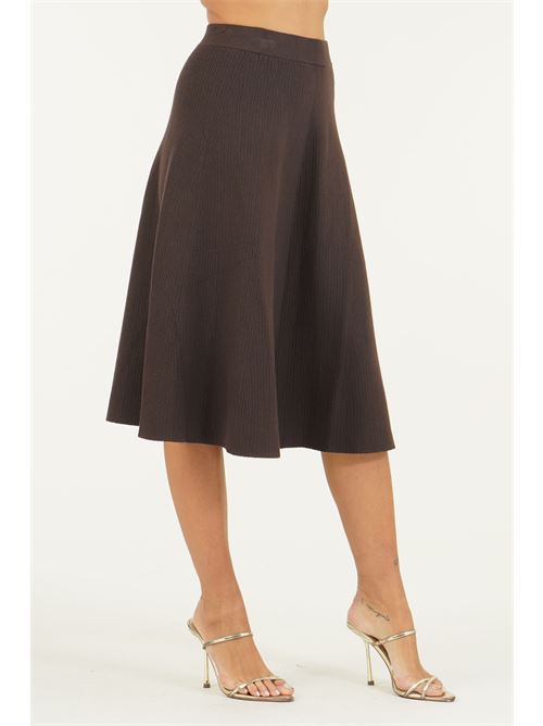 Gonna in viscosa elastica GM by Gai Mattiolo | GM4314MORO